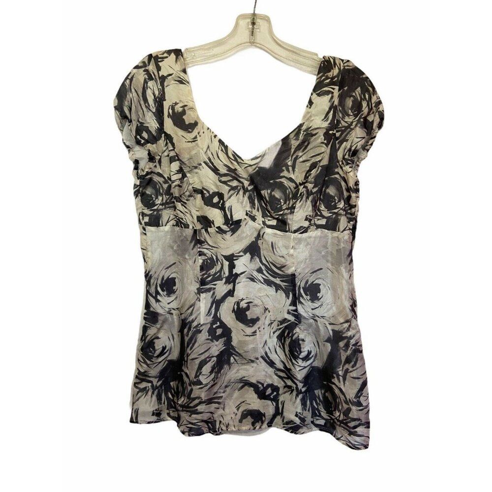 #3536 VTG Womens silk blouse size 36
